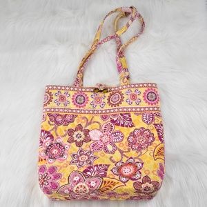 Vera Bradley Quilted Pink and Yellow Floral Tote